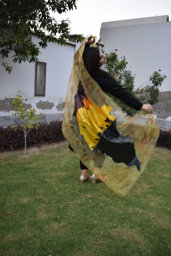 Calin Handprinted Dupatta - Image 2