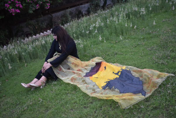 Calin Handprinted Dupatta - Image 4