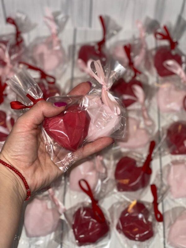 Heart Shaped Soap - Red & Pink